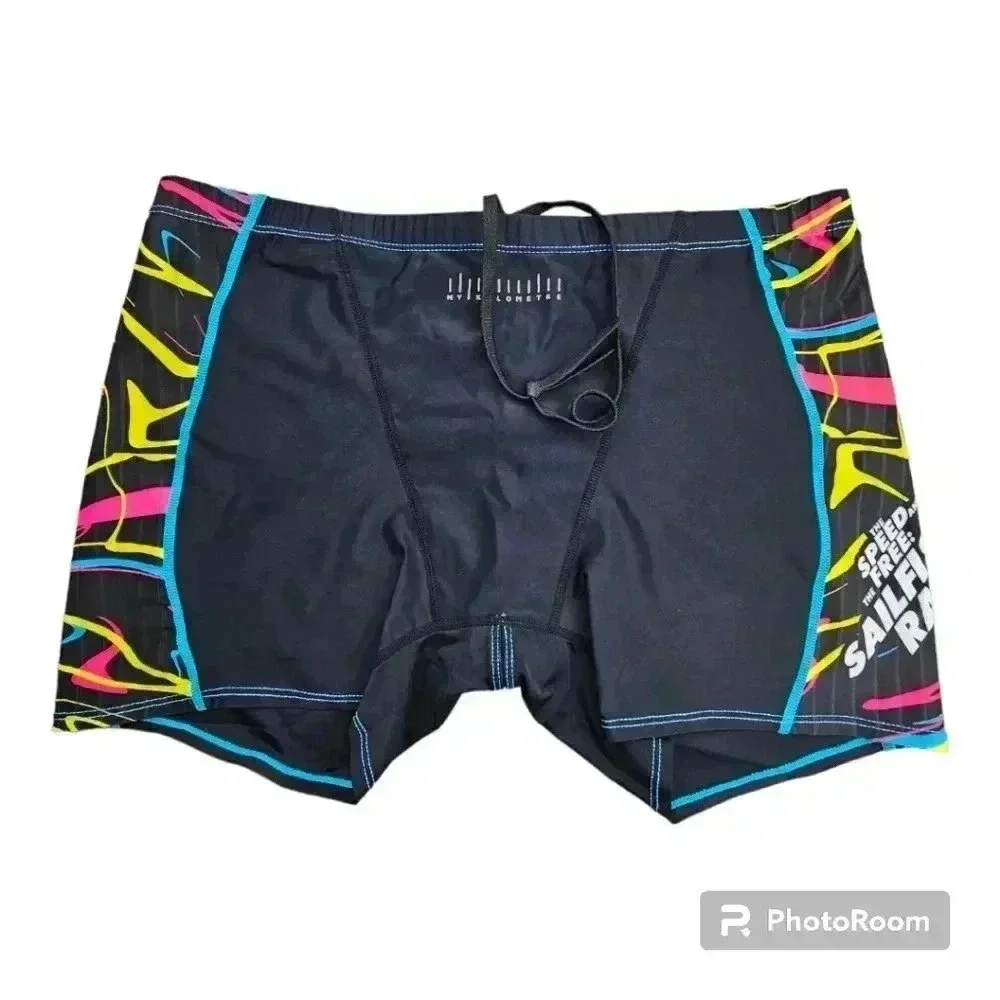 MY KILOMETER MEN ATHLETIC JAMMERS | SWIMWEAR DURABLE SQUARE LEG TRUNKS 3XL
